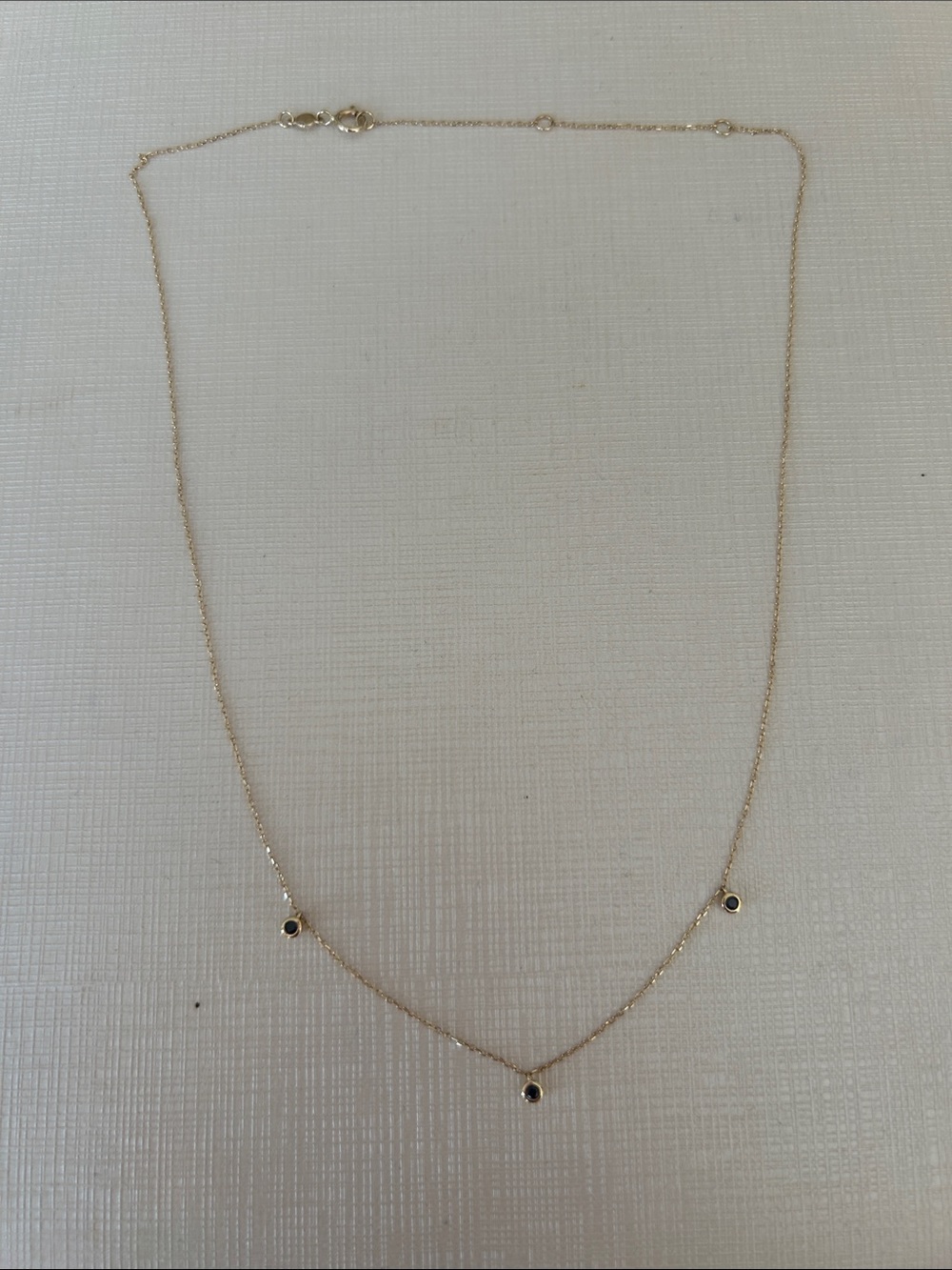 Gorjana 3 blue sapphire gold necklace